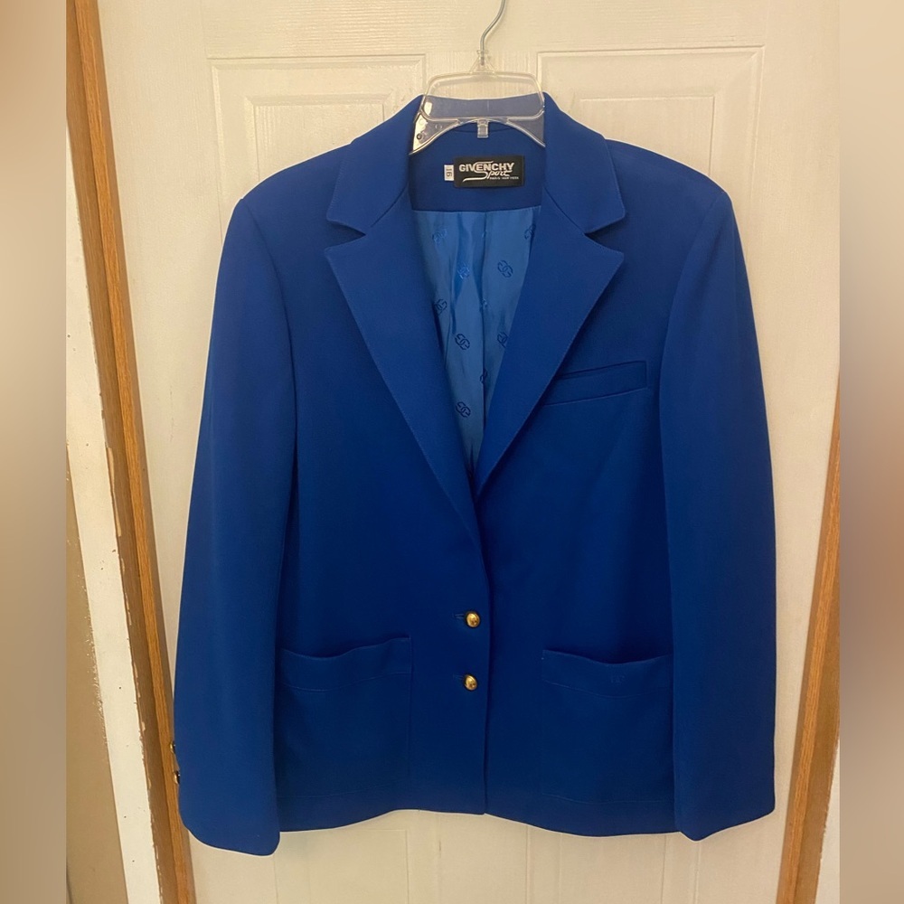 Givenchy VTG Sport Sapphire Blue Women's Blazer Plus Size - Picture 2 of 12